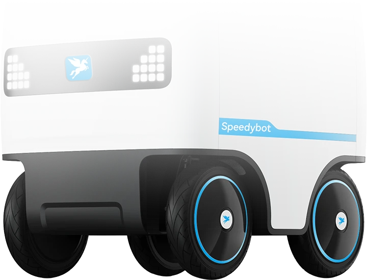 Робот-доставщик Speedybot для помещений и улицы